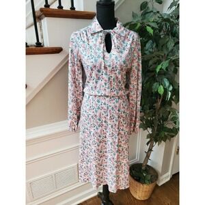 Walden Multicolor Floral Collared Vintage Dress